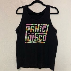 Panic! at the Disco tank top women’s top medium 100% cotton tultex band tee